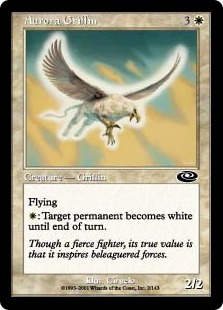 【Foil】《オーロラのグリフィン/Aurora Griffin》[PLS] 白C
