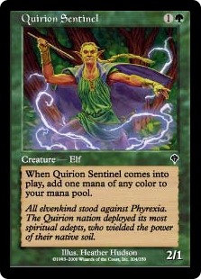 【Foil】《クウィリーオンの歩哨/Quirion Sentinel》[INV] 緑C