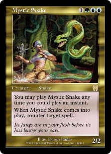 【Foil】《神秘の蛇/Mystic Snake》[APC] 金R