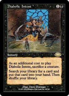 【Foil】《悪魔の意図/Diabolic Intent》[PLS] 黒R
