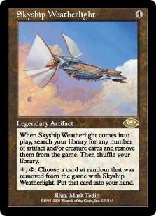 Foil】(通常Ver.)《飛翔艦ウェザーライト/Skyship Weatherlight》[PLS 
