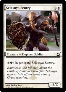 【Foil】《セレズニアの歩哨/Selesnya Sentry》[RTR] 白C