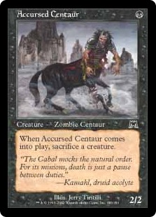 《呪われたケンタウルス/Accursed Centaur》[ONS] 黒C