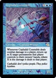 【Foil】《セファリッドの警官/Cephalid Constable》[JUD] 青R