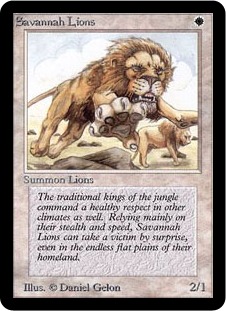 《サバンナ・ライオン/Savannah Lions》[LEA] 白R