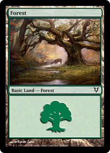 【Foil】(244)《森/Forest》[AVR] 土地