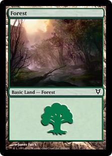 【Foil】(242)《森/Forest》[AVR] 土地