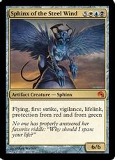 【Foil】《鋼の風のスフィンクス/Sphinx of the Steel Wind》[GRB] 金R