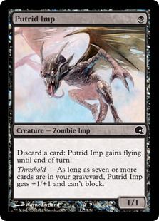 【Foil】《朽ちゆくインプ/Putrid Imp》[GRB] 黒C