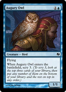 《占いフクロウ/Augury Owl》[VvK] 青C