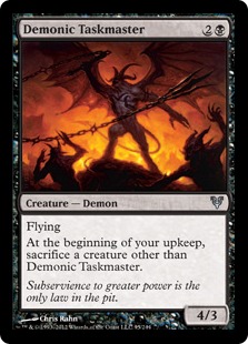 《悪魔の監督官/Demonic Taskmaster》[AVR] 黒U