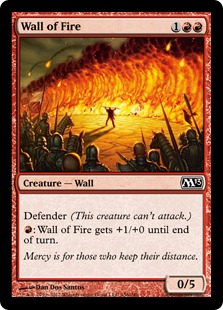 【Foil】《炎の壁/Wall of Fire》[M13] 赤C
