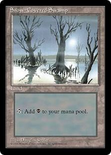 《冠雪の沼/Snow-Covered Swamp》[ICE] 土地