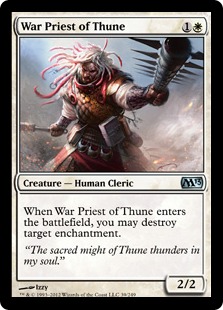 《テューンの戦僧/War Priest of Thune》[M13] 白U