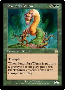 《暗影のワーム/Penumbra Wurm》[APC] 緑R