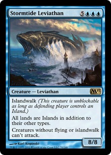 【Foil】《嵐潮のリバイアサン/Stormtide Leviathan》[M13] 青R