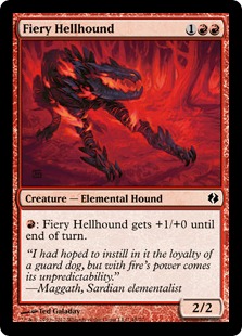 《焦熱のヘルハウンド/Fiery Hellhound》[VvK] 赤C