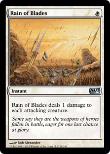 【Foil】《刃の雨/Rain of Blades》[M13] 白U