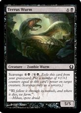 【Foil】《テーラスのワーム/Terrus Wurm》[RTR] 黒C