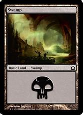 【Foil】(262)《沼/Swamp》[RTR] 土地