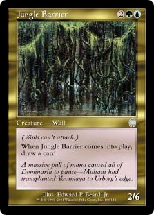 【Foil】《ジャングルの障壁/Jungle Barrier》[APC] 金U