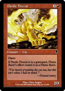 《パーディック山の火猫/Pardic Firecat》[ODY] 赤C
