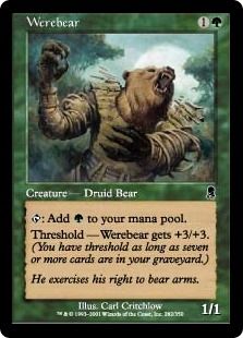 Foil】《熊人間/Werebear》[ODY] 緑C | 日本最大級 MTG通販サイト 