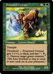 【Foil】《取り憑かれたケンタウルス/Possessed Centaur》[TOR] 緑R