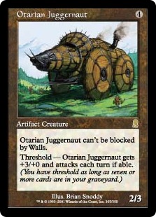 【Foil】《オタリアの巨大戦車/Otarian Juggernaut》[ODY] 茶R