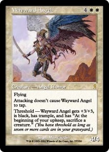 【Foil】《むら気な天使/Wayward Angel》[ODY] 白R