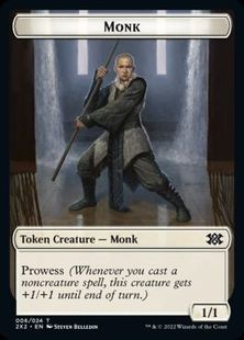 【Foil】(006)《モンクトークン/Monk Token》[2X2] 白