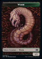 【Foil】(020)《蟲トークン/Worm Token》[2X2] 金