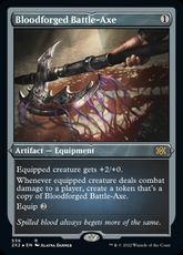 【エッチング・Foil】(556)《血鍛冶の戦斧/Bloodforged Battle-Axe》[2X2-BF] 茶R