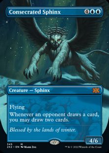 (345)■ボーダーレス■《聖別されたスフィンクス/Consecrated Sphinx》[2X2-BF] 青R