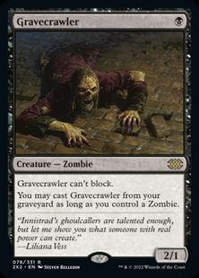 【Foil】(078)《墓所這い/Gravecrawler》[2X2] 黒R