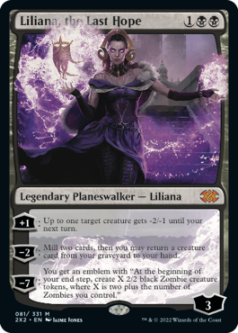 Foil】(081)《最後の望み、リリアナ/Liliana, the Last Hope》[2X2] 黒