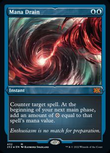 【エッチング・Foil】(432)《マナ吸収/Mana Drain》[2X2-BF] 青R