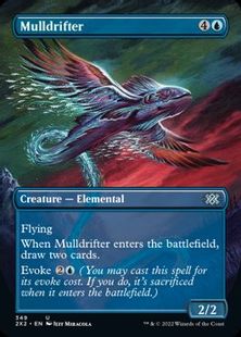 【Foil】(349)■ボーダーレス■《熟考漂い/Mulldrifter》[2X2-BF] 青U