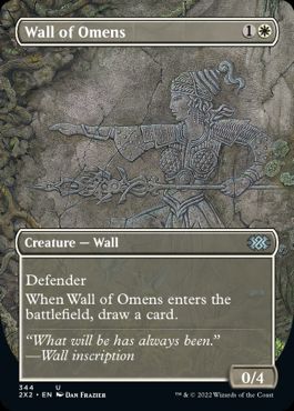 【Foil】(344)■ボーダーレス■《前兆の壁/Wall of Omens》[2X2-BF] 白U
