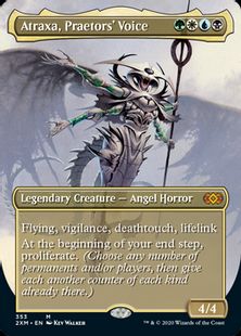 【Foil】(353)■ボーダーレス■《法務官の声、アトラクサ/Atraxa, Praetors' Voice》[2XM-BF] 金R