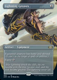 【Foil】(360)■ボーダーレス■《稲妻のすね当て/Lightning Greaves》[2XM-BF] 茶R