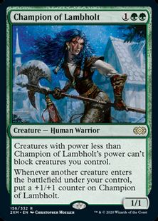 【Foil】(156)《ラムホルトの勇者/Champion of Lambholt》[2XM] 緑R