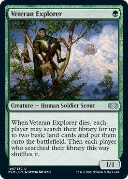 【Foil】(186)《老練の探険者/Veteran Explorer》[2XM] 緑U