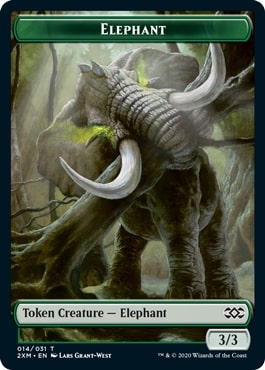 【Foil】《象トークン/Elephant Token》[2XM] 緑