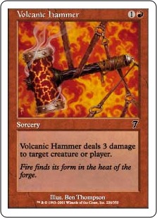 【Foil】《火山の鎚/Volcanic Hammer》[7ED] 赤C