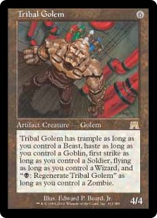 【Foil】《部族のゴーレム/Tribal Golem》[ONS] 茶R