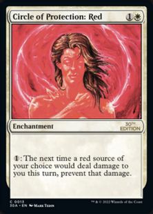 《赤の防御円/Circle of Protection: Red》[30A] 白C