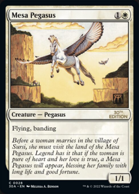《メサ・ペガサス/Mesa Pegasus》[30A] 白C