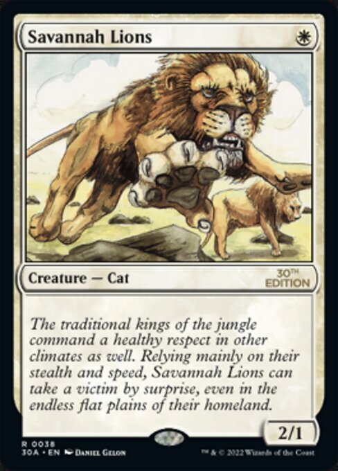 《サバンナ・ライオン/Savannah Lions》[30A] 白R