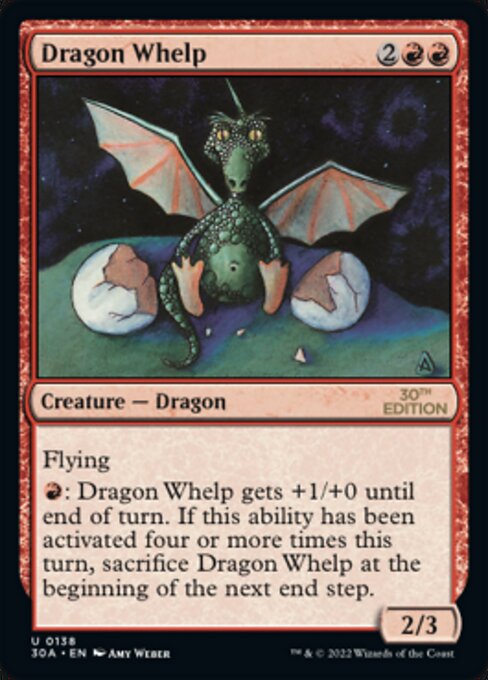 《チビ・ドラゴン/Dragon Whelp》[30A] 赤U
